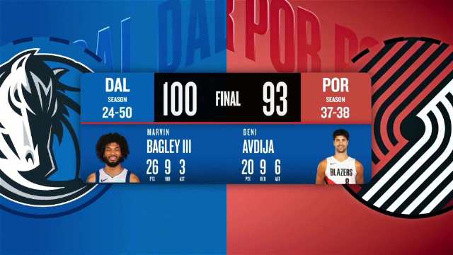 03月28日NBA常规赛 独行侠 – 开拓者 全场录像【全场录像+集锦】