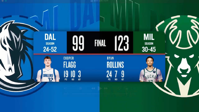 04月01日NBA常规赛 独行侠 – 雄鹿 全场录像【全场录像+集锦】