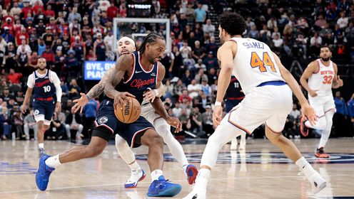 [腾讯原声集锦]🏀快船击退尼克斯 小卡29+7+8 唐斯35+12+7&6犯 布伦森28+8